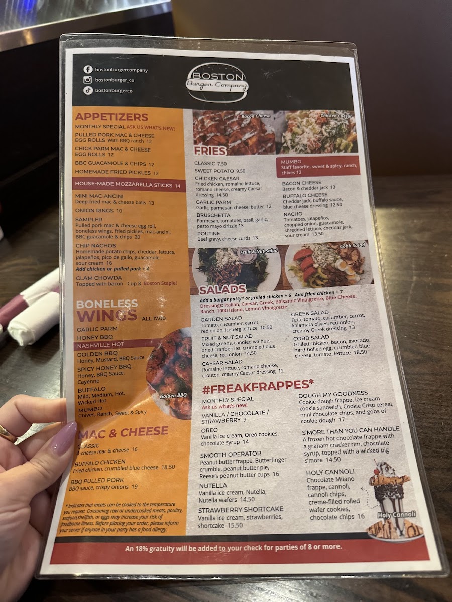 Boston Burger Company - Boylston St. Menu - Image 6